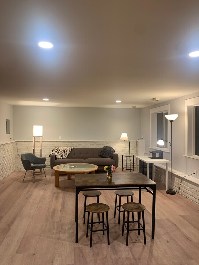 Living room and work space