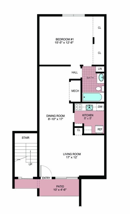 Floor Plan - One Bedroom