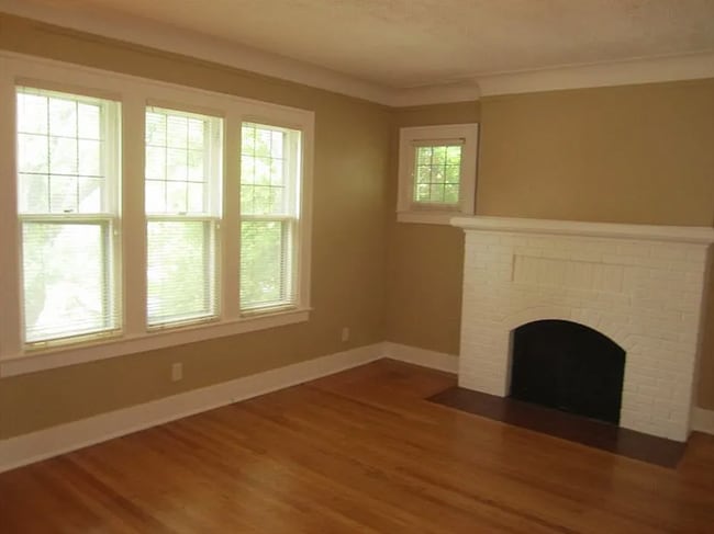 Living room and decorative fireplace - 164 Jewell St