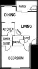 1BR/1BA