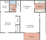 1BR/1BA