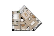 A3 - 1x1 floor plan Northhaven