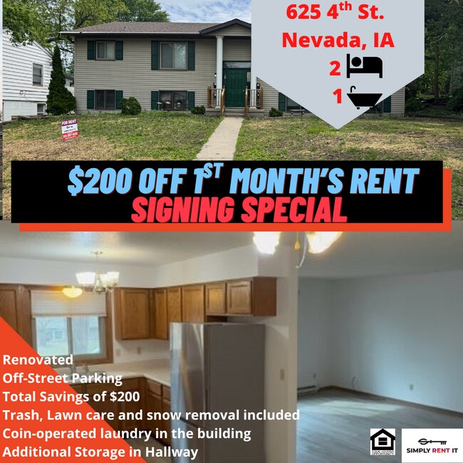 2 Bedroom With Off-Street Parking in Nevada, IA - 2 Bedroom With Off-Street Parking in Nevada, IA
