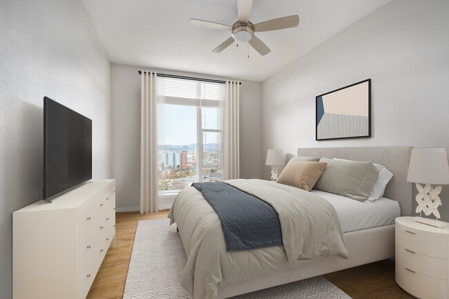 Signature Collection bedroom with hard surface flooring