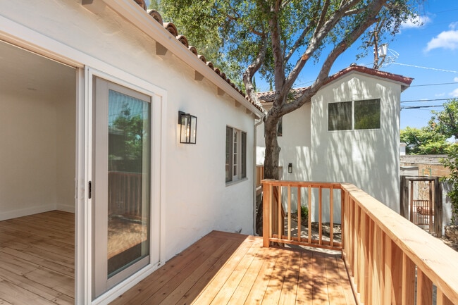 Side deck off of dining room, guest house in back - 11491 Sunshine Ter