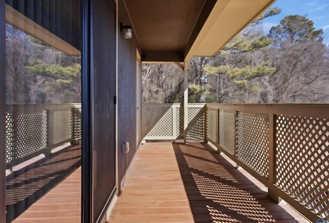 Private patio with storage closet. - 5050 Seven Pine Cir Unit 5050