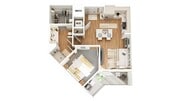 3D Floorplan - Unit A1_Scheme A