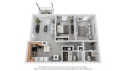 A photo of our 2x2 floor plan, The Whitlock.