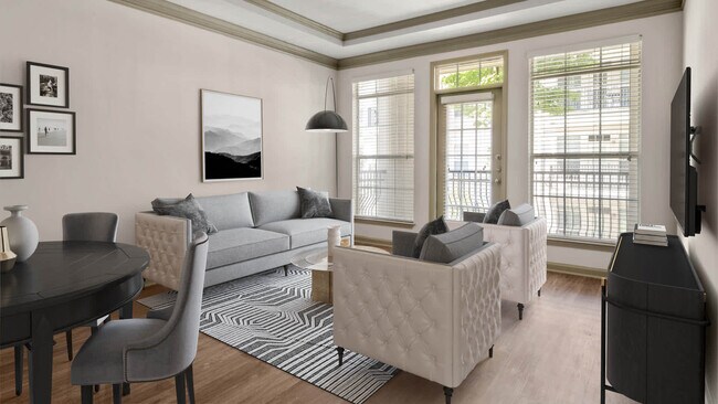 Living Room with Hard Surface Flooring - The Drexel Collective