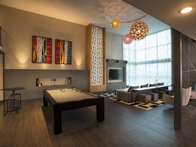 Tenants can enjoy a game of pool or complementary cable on our 75in TV in our Lobby.