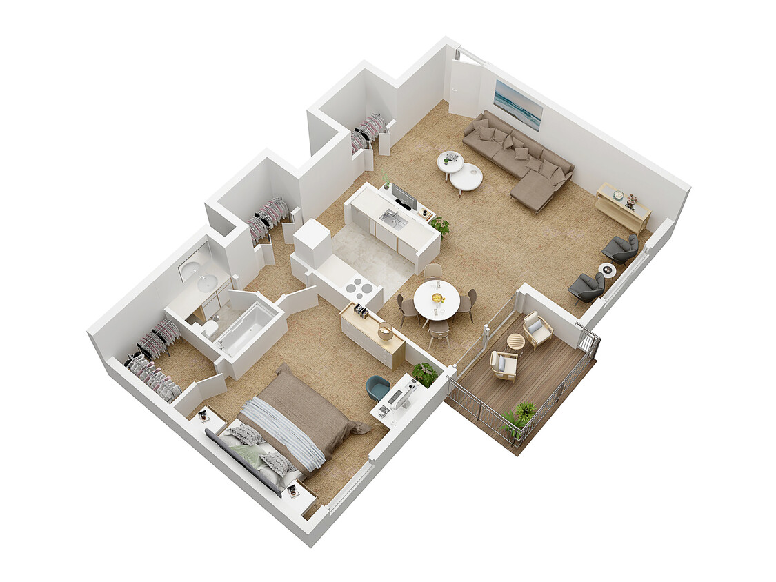Hillcrest - The Meadows - 1 Bed 1 Bath - 822 Sq. Ft. - The Meadows