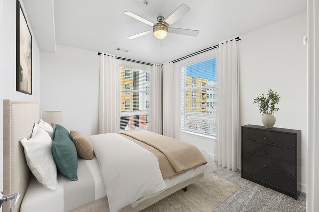 Refreshed Finishes bedroom with carpet