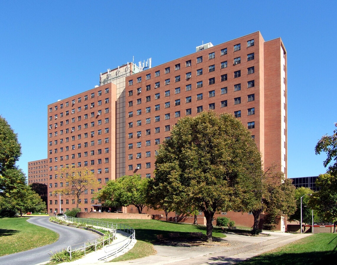 View from the southwest - Jackson Towers