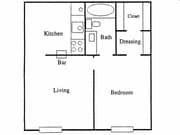 1BR/1BA