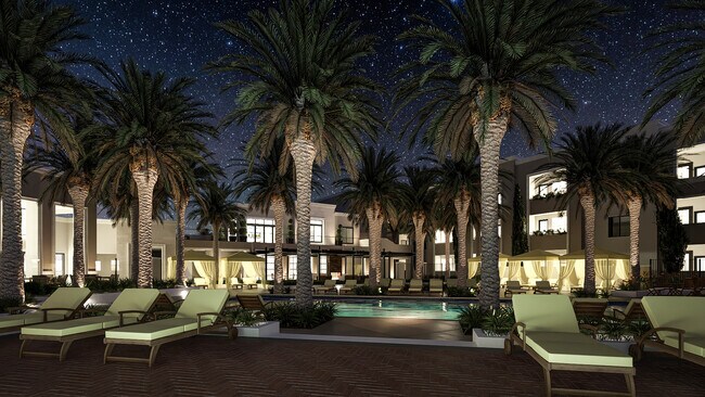 The Standard Redlands Poolside at Night