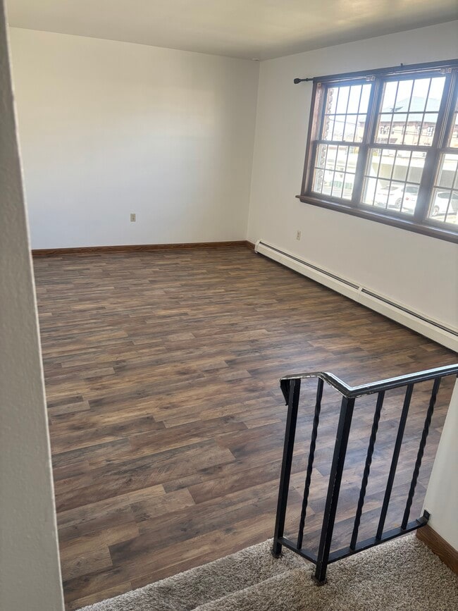 Large living room with big windows
