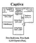 Captiva 2 Bedroom 2 Bath 1110sf