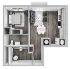 A3 floor plan 850 Living