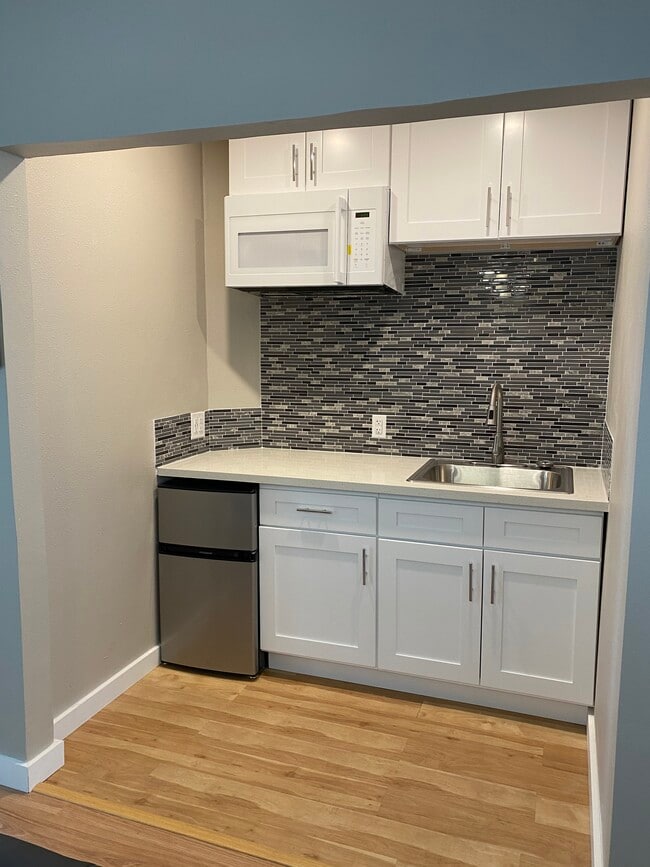 Kitchenette w/ Quartz countertop and portable induction stove - 777 Stephens Avenue Unit 777