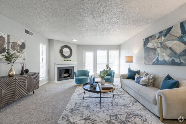 2BR, 2BA - 1,335SF - Living Room - Las Colinas Heights