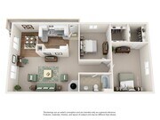 2 bedrooms 1 bath