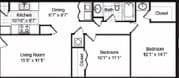 2BR/1BA