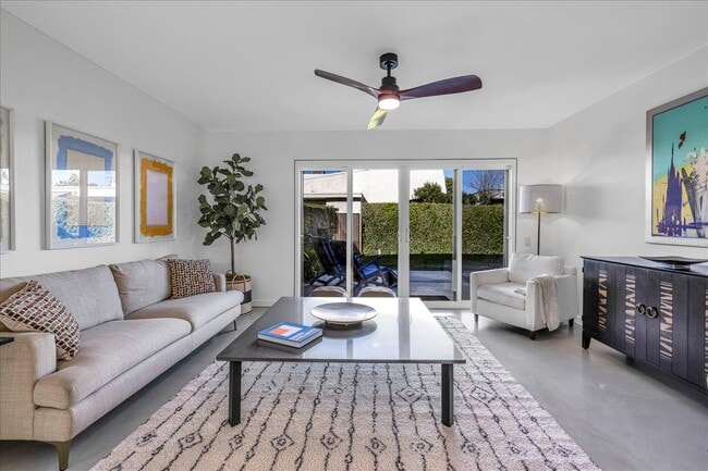 Living room and rear patio - 1111 E Ramon Rd Unit 51