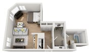 Studio floor plan Park Plaza