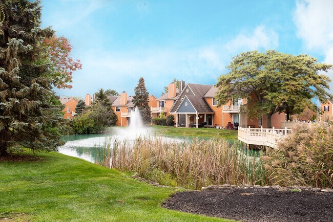 Picturesque Fountain Pond