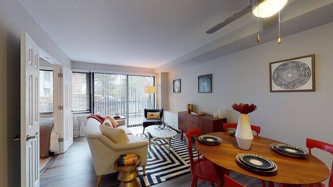 Floor to ceiling windows flood these homes with natural light - Alister Arlington Ridge Apartments