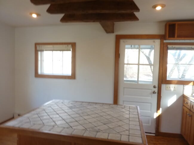 kitchen door and island - 61 Christian St