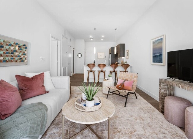 Open floor plan here, so whoever is cooking is still part of the room.