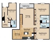 3BR/3BA Townhome