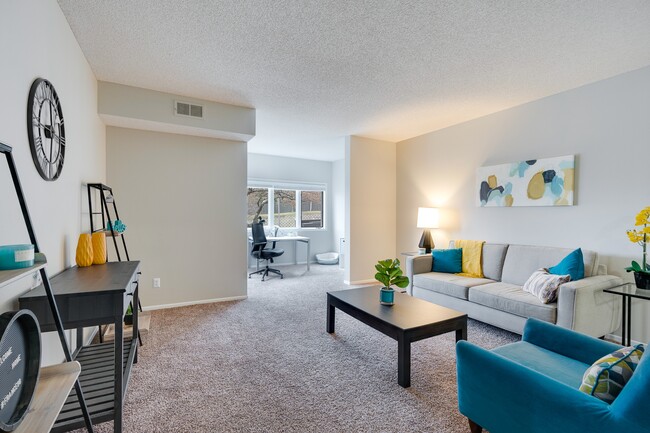 Renovated Spacious Living Room With Partial Walls To Den Area