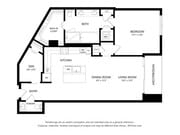 A6 1 dormitorio, 1,5 baños - 1103 pies cuadrados