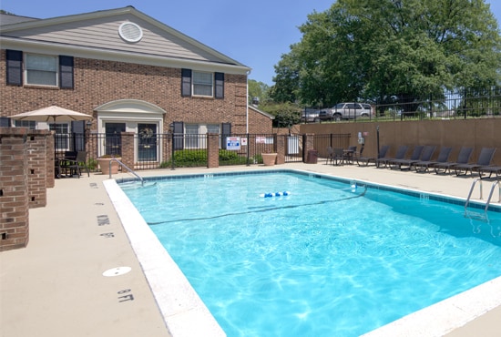 Sparkling community pool