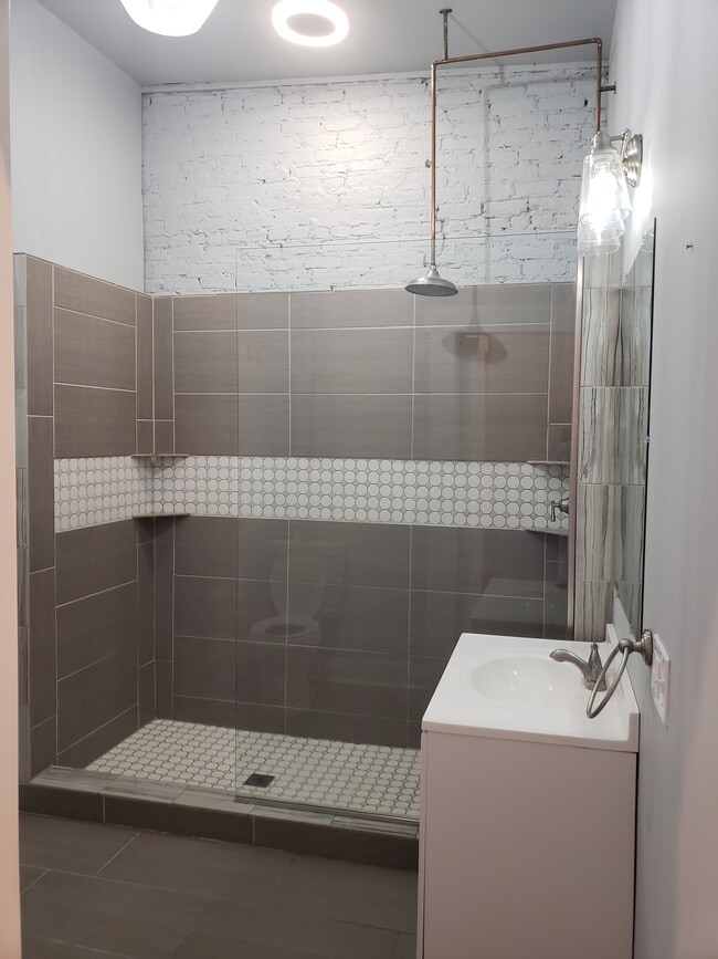 open and roomy shower