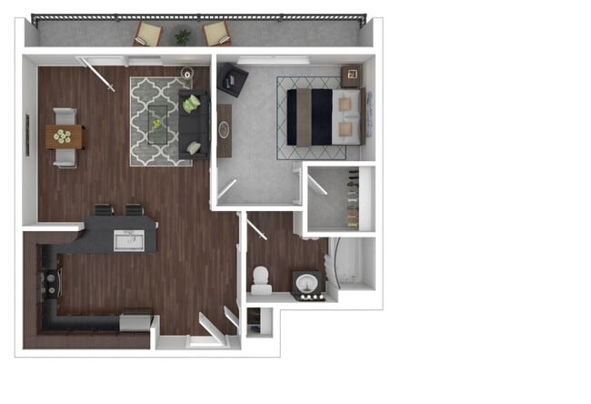 Amplio apartamento de 1 habitación - Parkside Estates