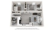 A photo of our 2x1 floor plan, The Valley.
