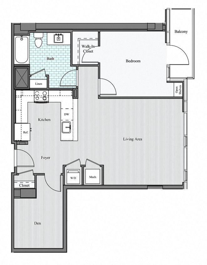 Floor Plan - 1 DEN M