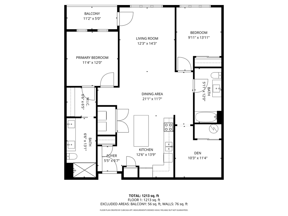 Photo - 2 Bed/ 2 Ba + Den + Balcony + Top Floor Unit 110 W Beall #611