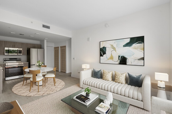 Apartment A: Living, Dining and Kitchen Area