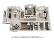 HOLLY - 2 BED, 2 BATH - 935 SF