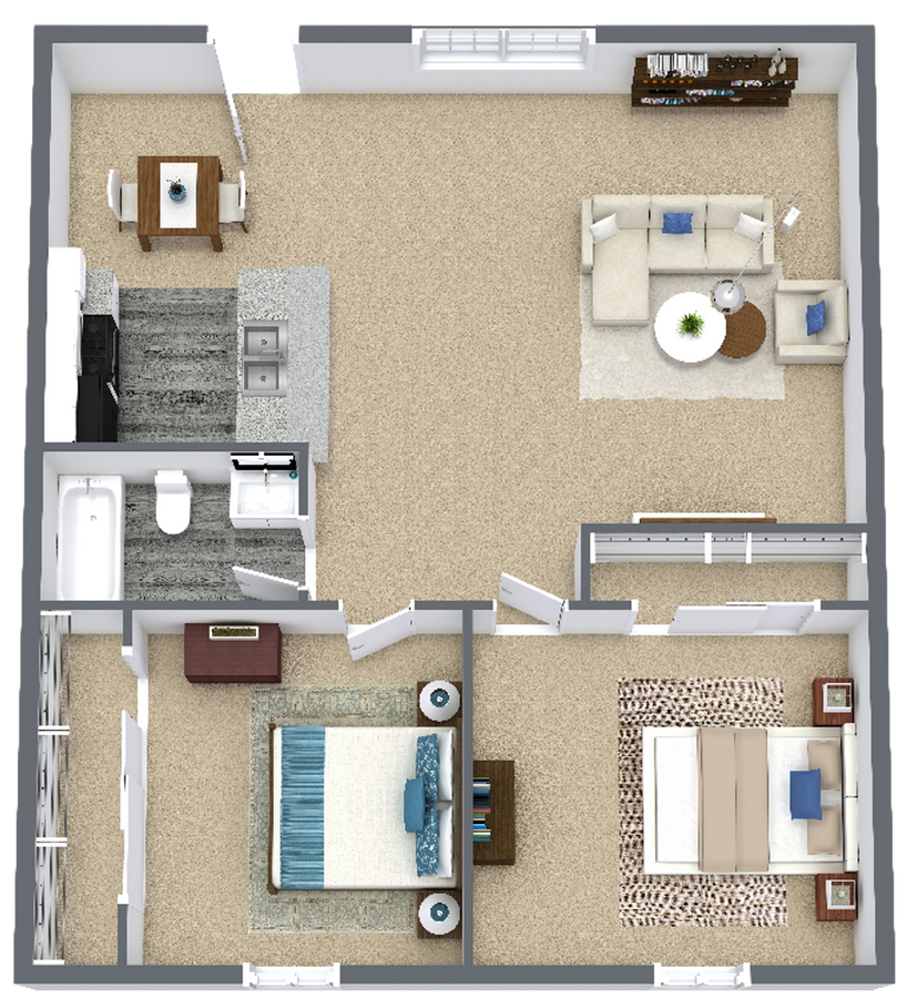 *Newly Renovated* 2 Bedroom Apartment w/ B... - *Newly Renovated* 2 Bedroom Apartment w/ B... Unit 500-7