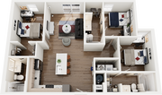 Signature at Varsity C1 3 Bedroom Floor Plan