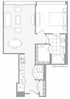 H / 1 Bedroom / 1 Bath