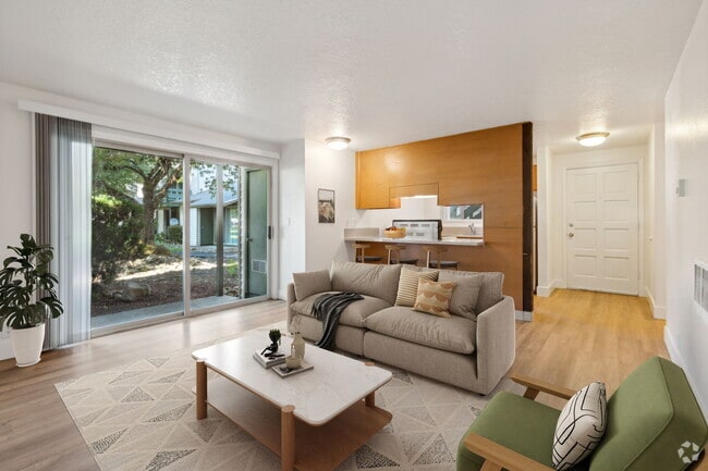 Downstairs 699sqft Living Room - Sawyer Pointe Rental