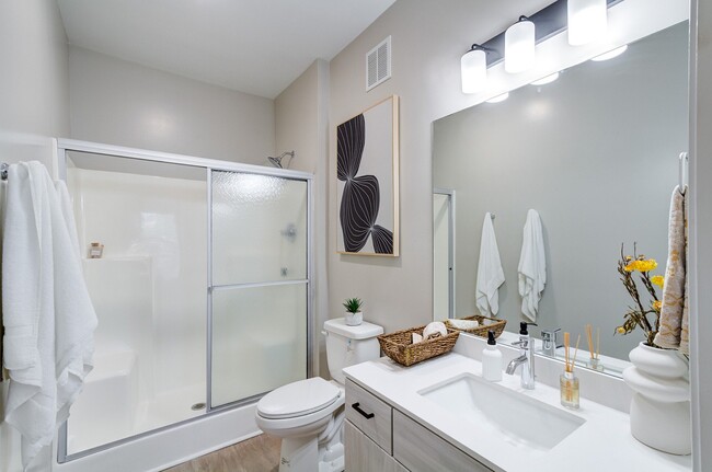 Start your day refreshed in a spa-inspired space