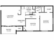 2BR/1BA