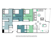 Plano de planta 3A Wheelhouse Co-Living